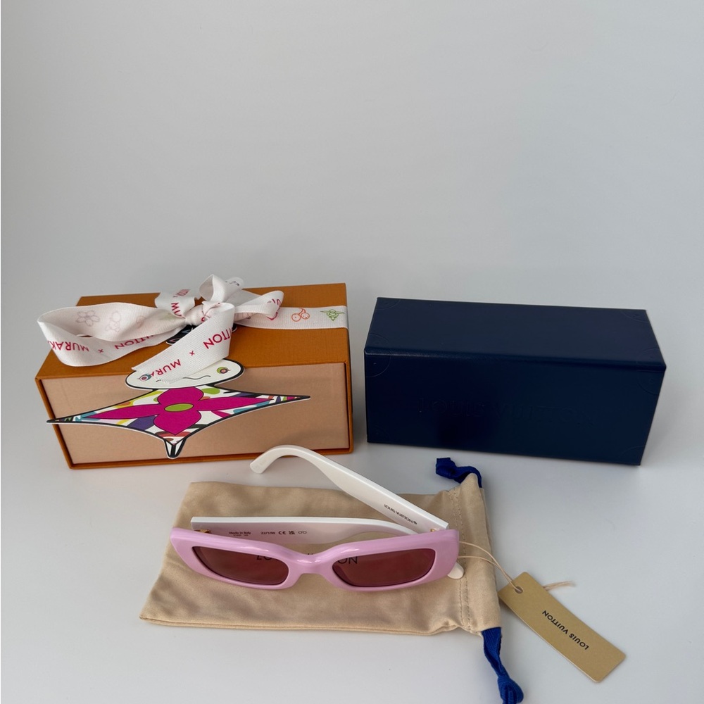 Louis Vuitton x Murakami Multigram Cat Eye Pink Sunglasses